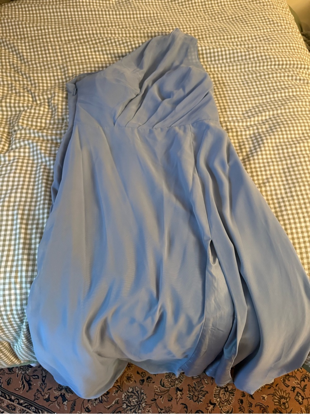 Azazie One-Shoulder Light Blue Women's Dress